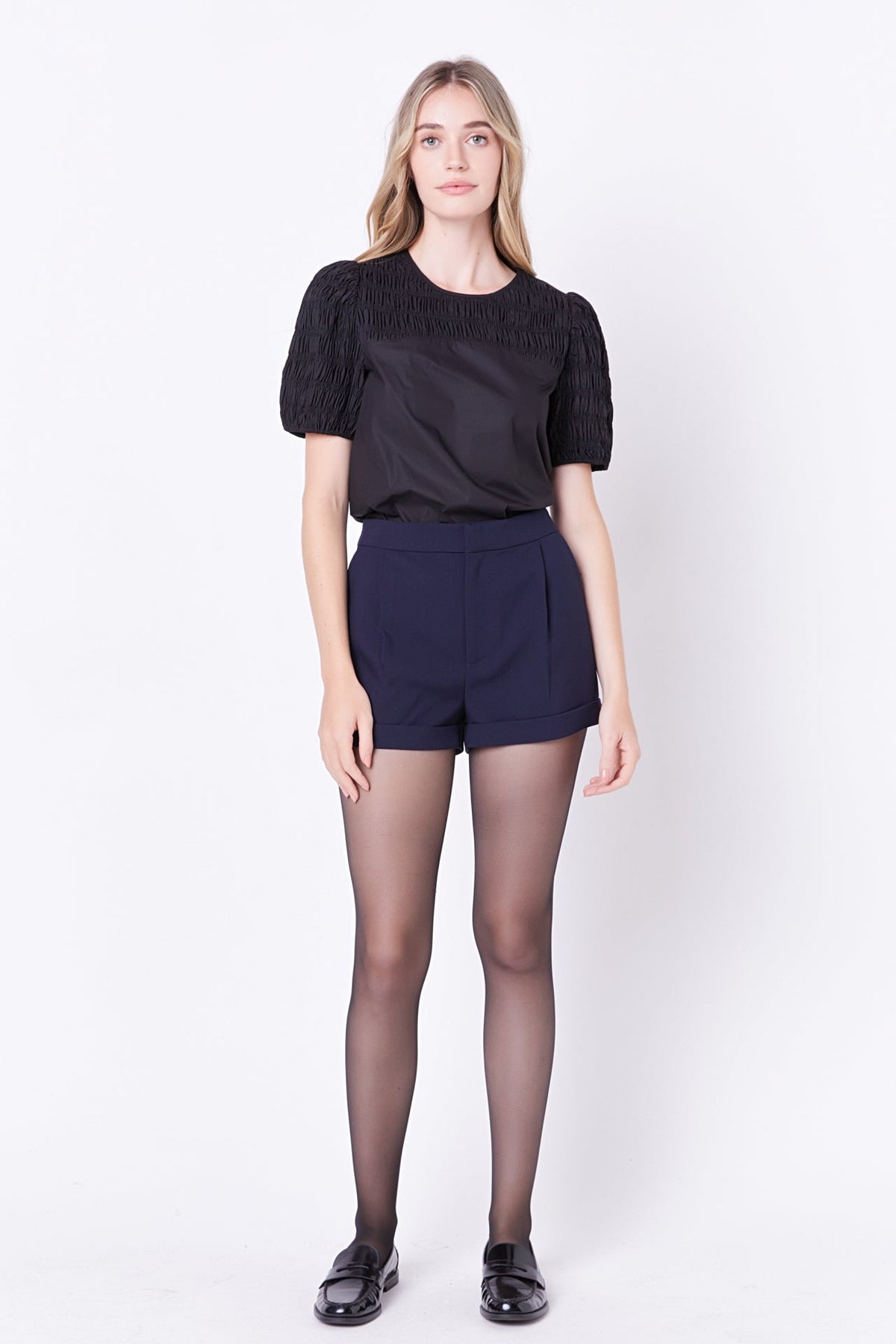 ENGLISH FACTORY - Front Cut-out Smocked Top - TOPS available at Objectrare