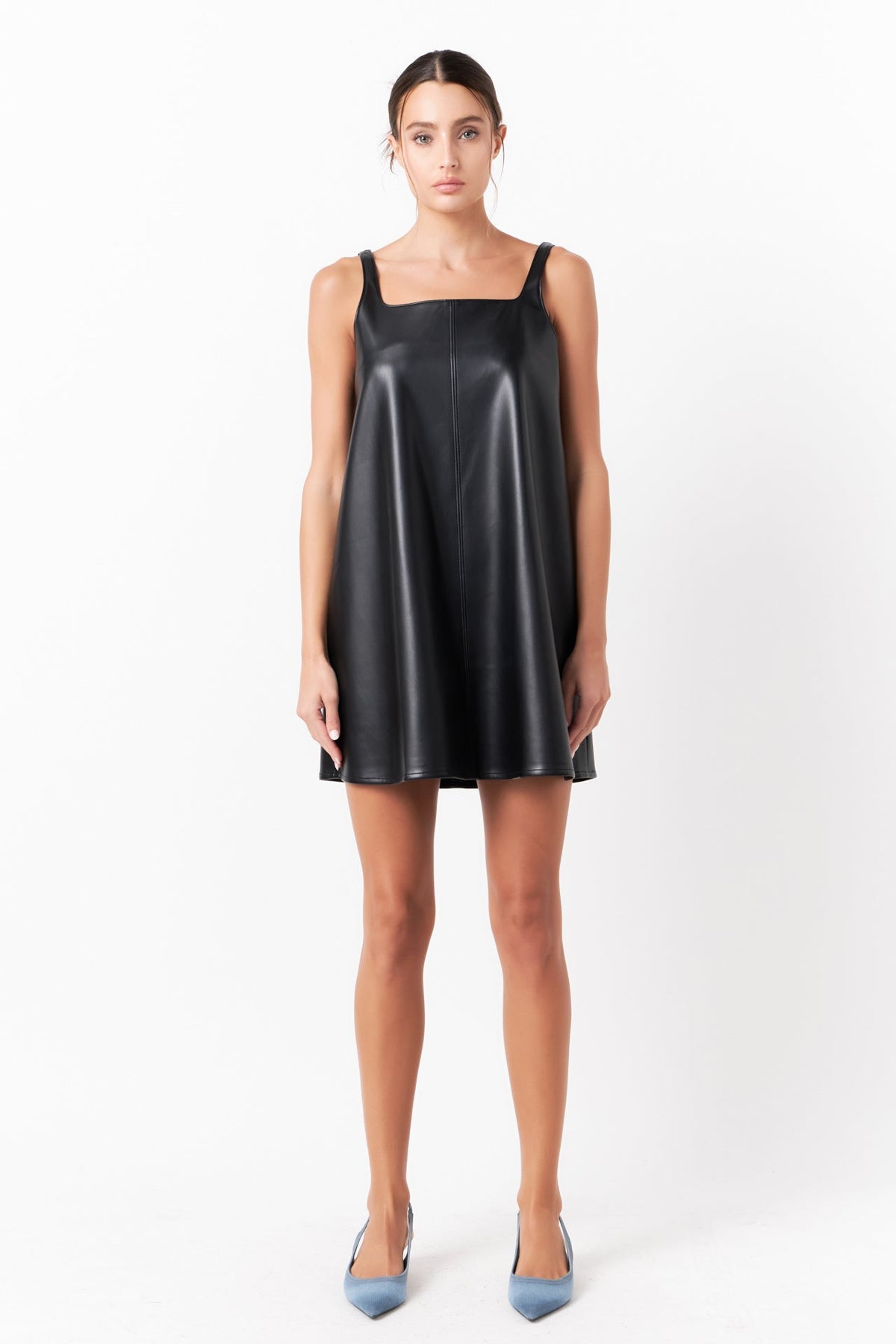 GREY LAB - Square Neck A-Line Mini Dress - DRESSES available at Objectrare