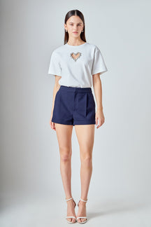 T-Shirt with Heart Cutout