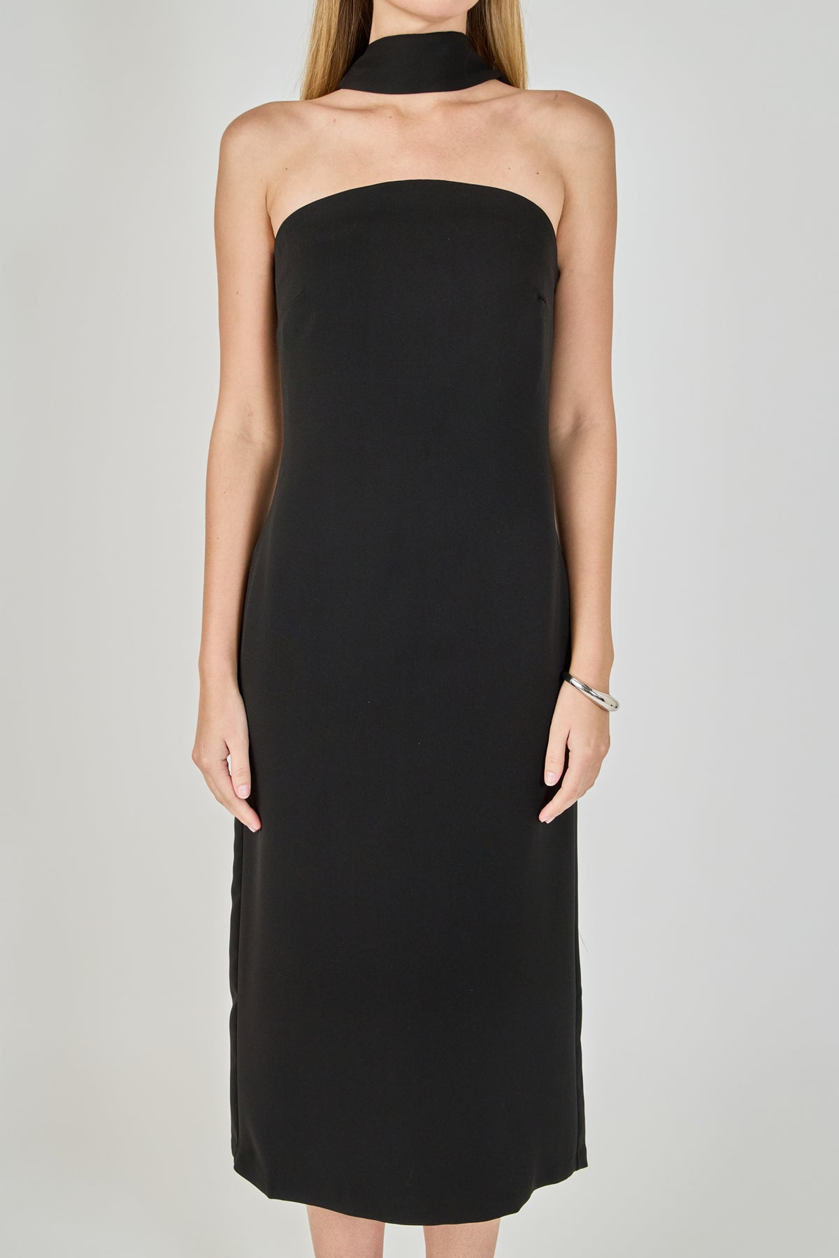 Choker Tie Midi Dress