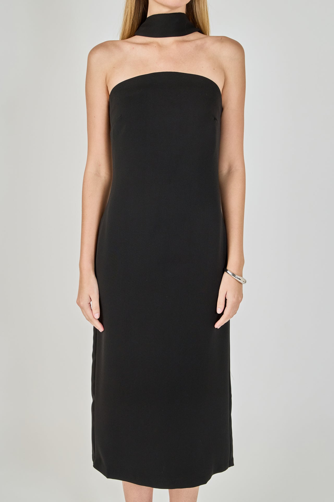 Choker Tie Midi Dress