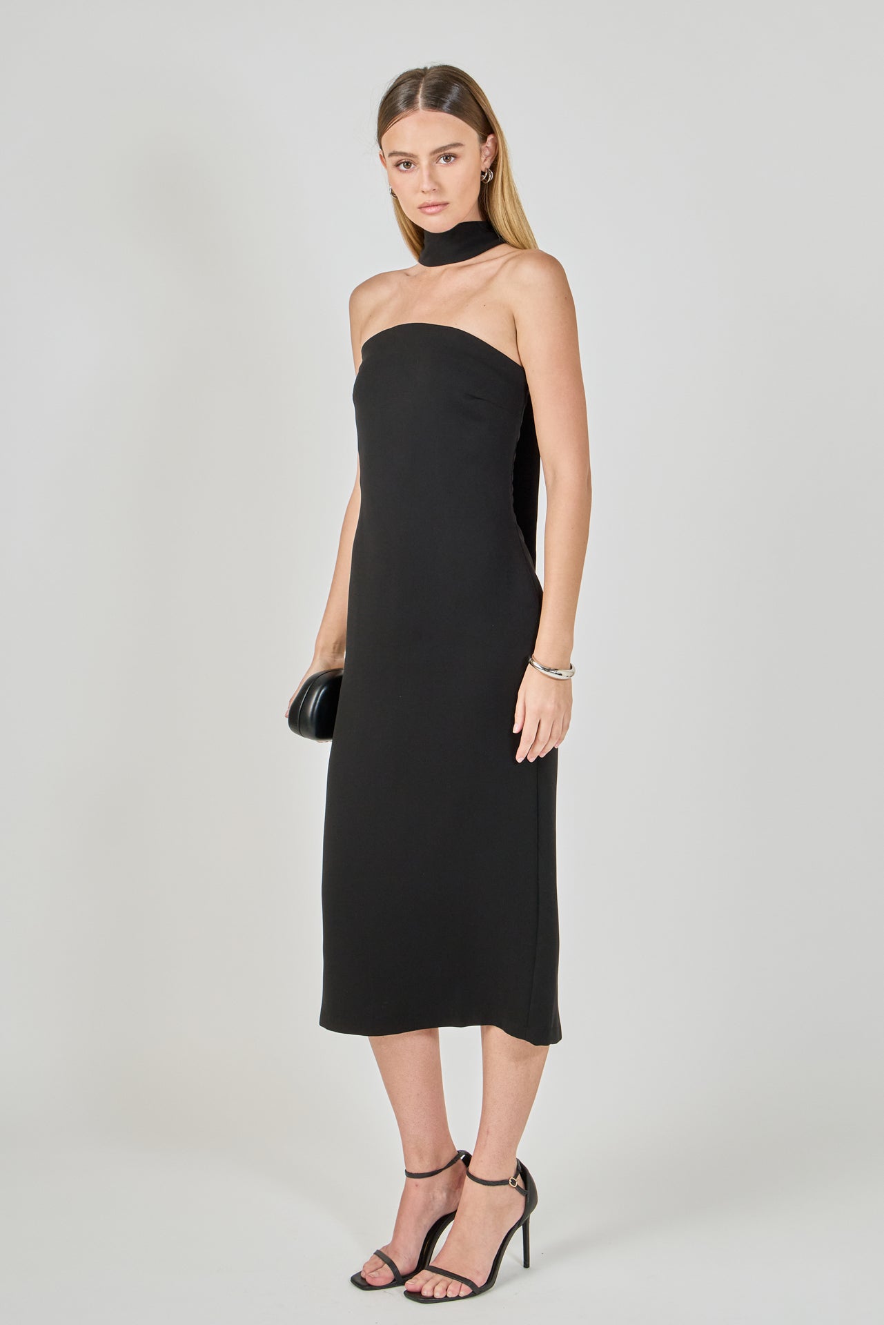 Choker Tie Midi Dress