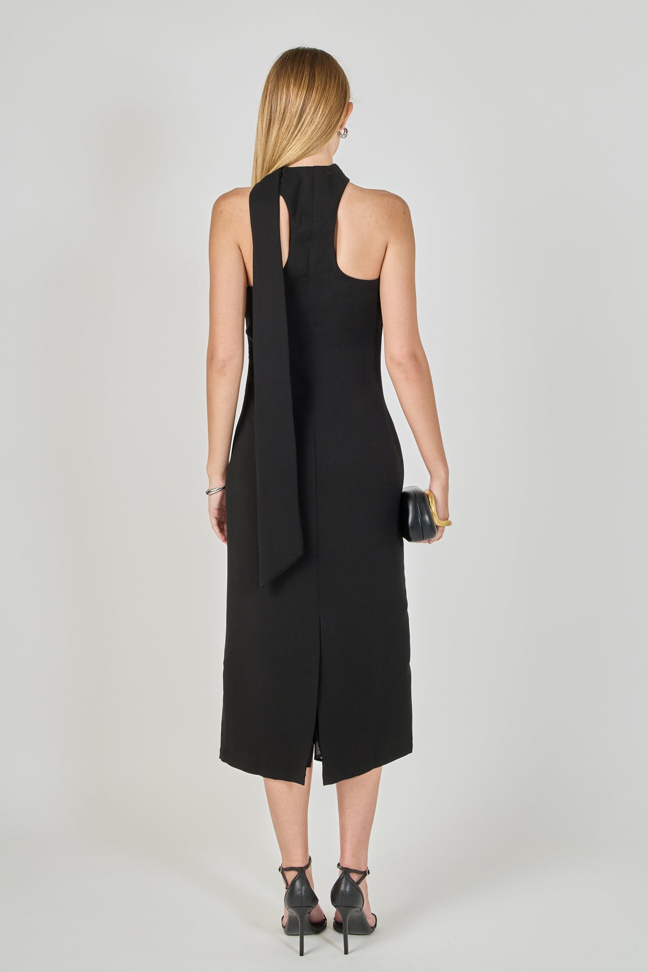 Choker Tie Midi Dress