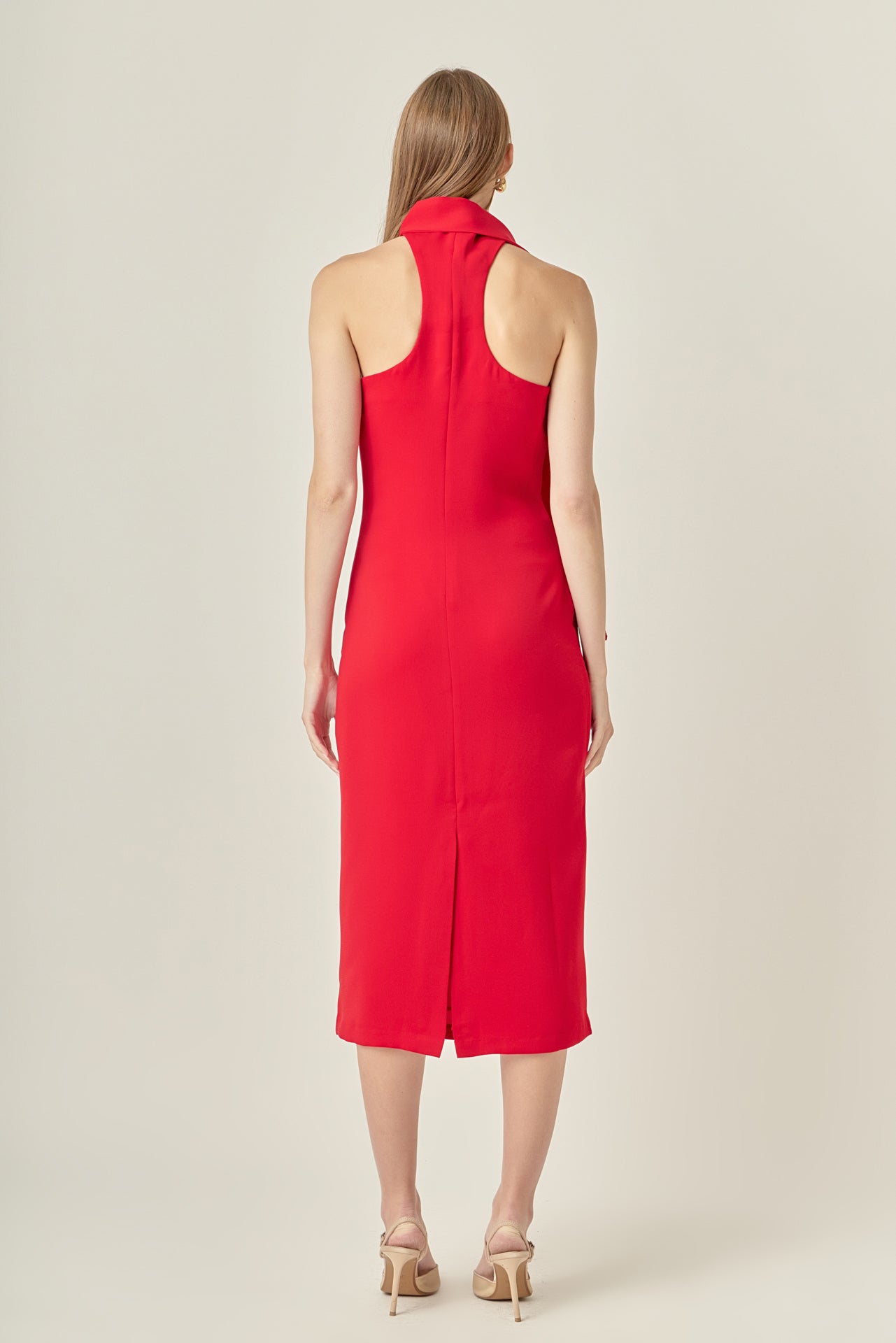 Choker Tie Midi Dress