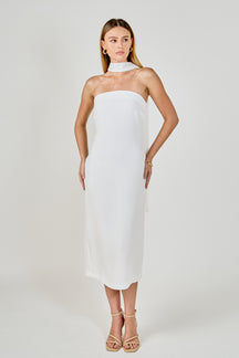 Choker Tie Midi Dress