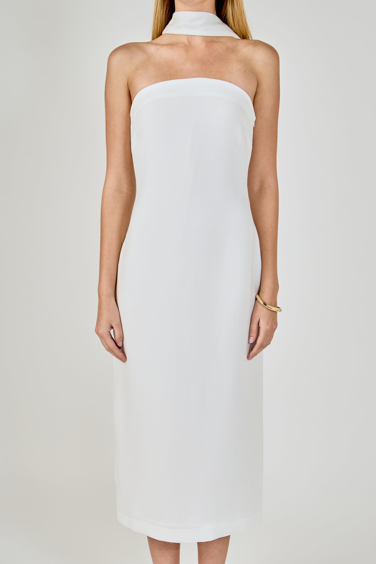 Choker Tie Midi Dress