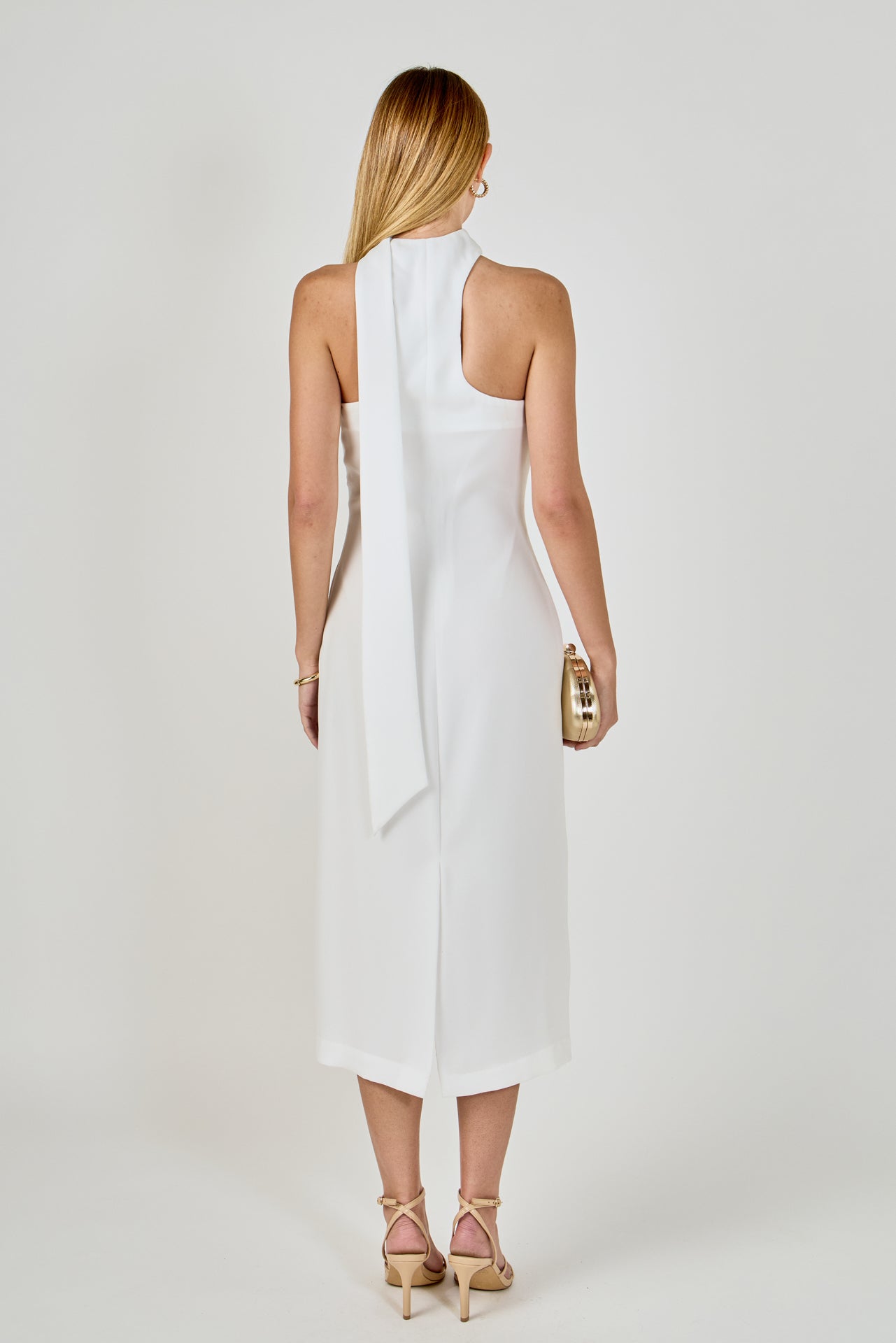 Choker Tie Midi Dress