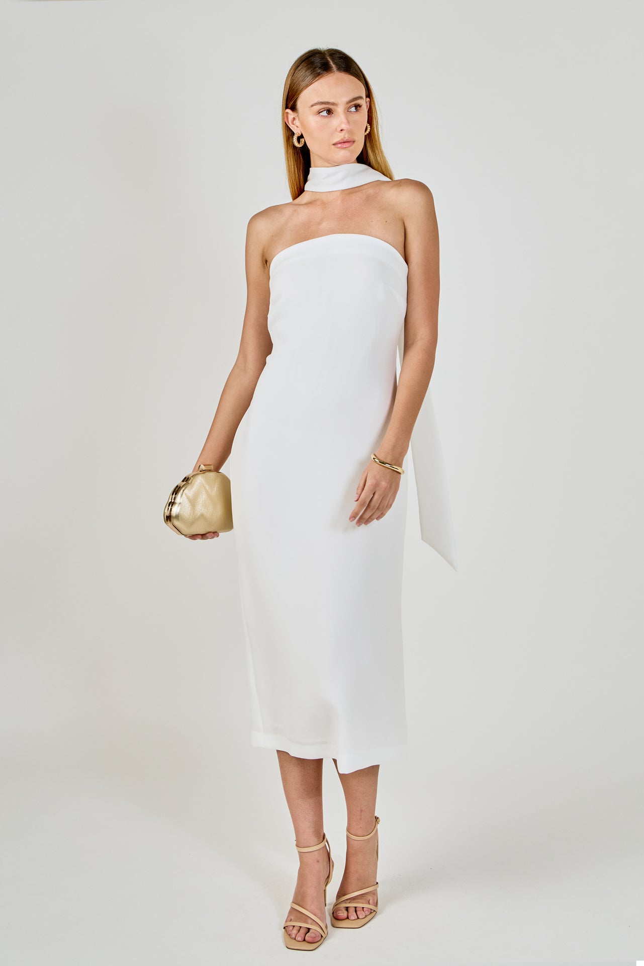 Choker Tie Midi Dress