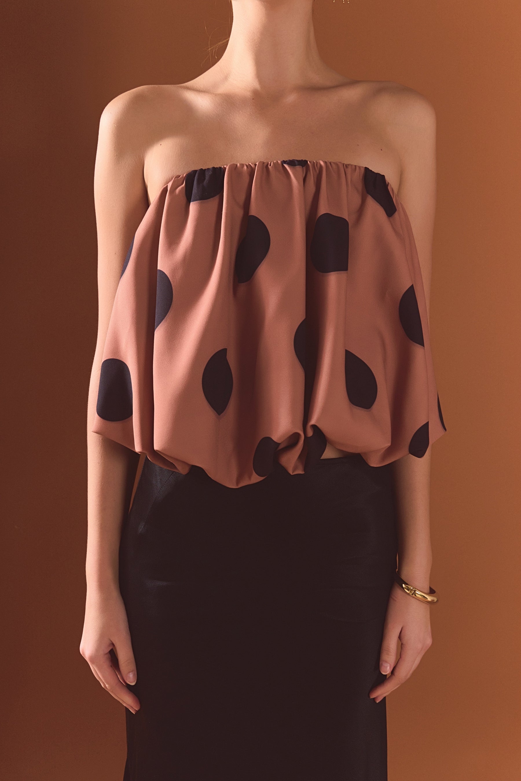 Polka Dot Bubble Tube Top