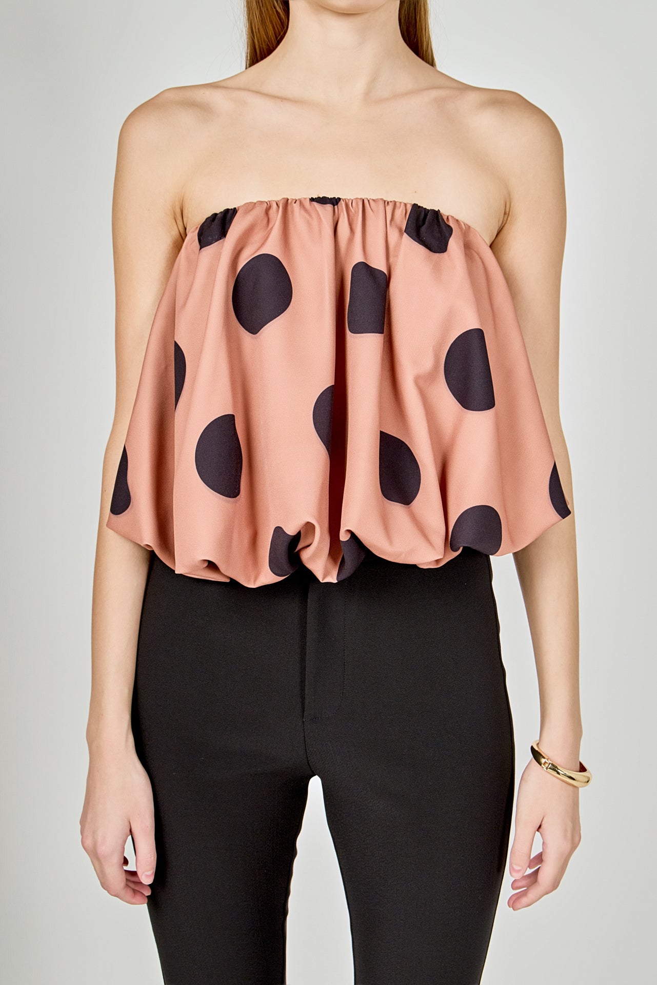 Polka Dot Bubble Tube Top