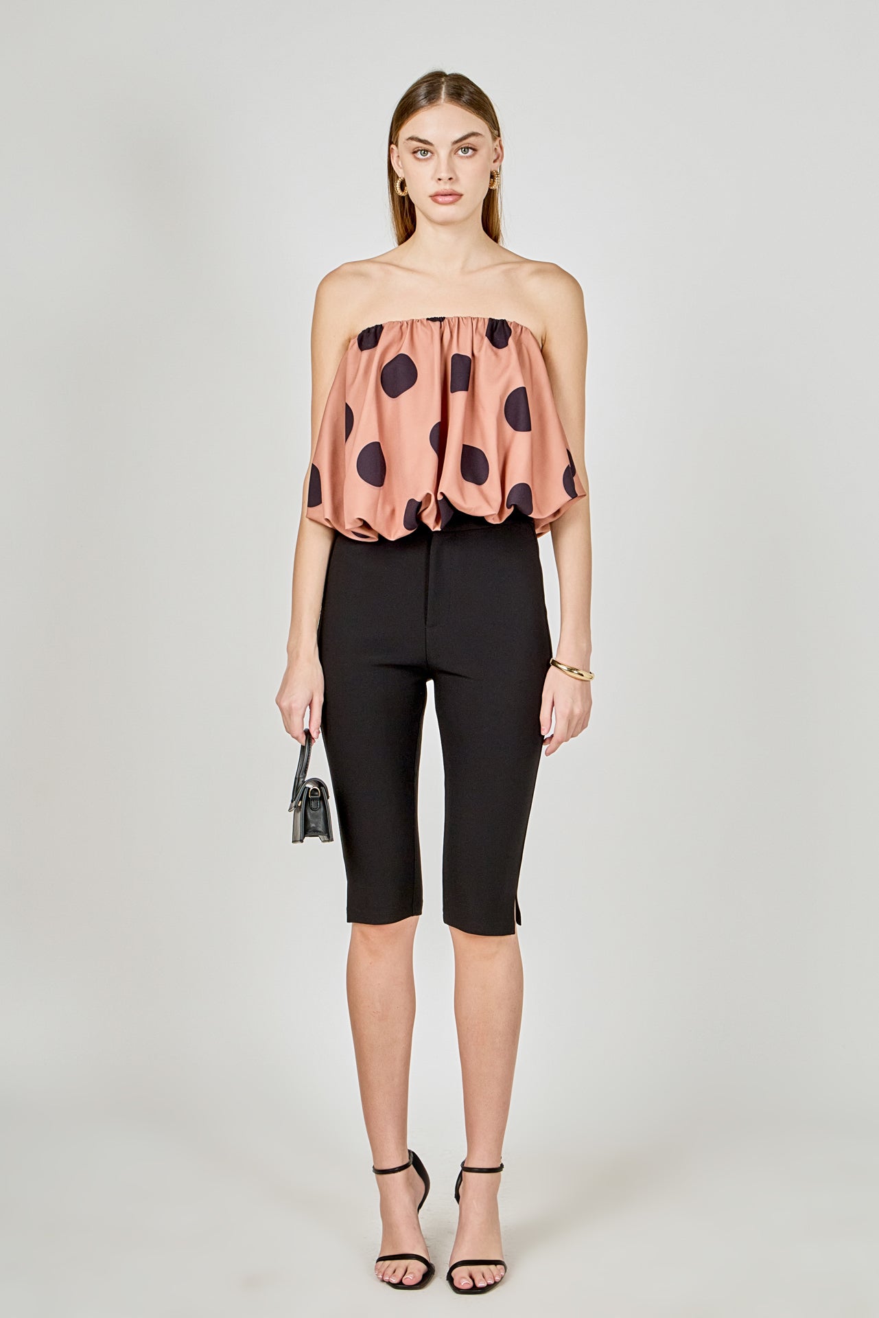 Polka Dot Bubble Tube Top