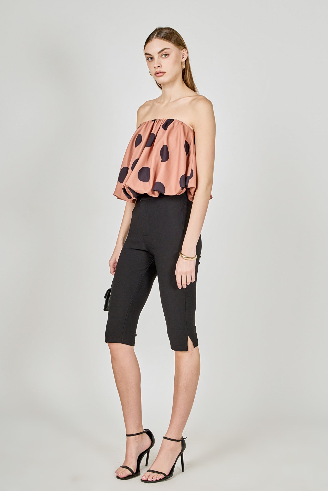 Polka Dot Bubble Tube Top