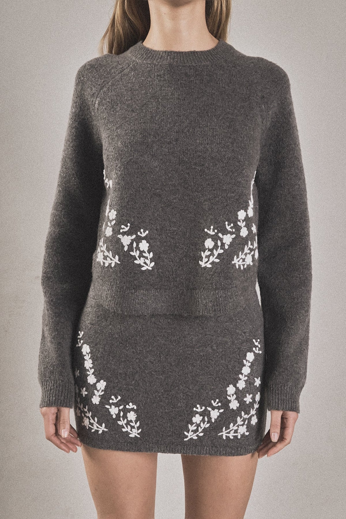 Floral Embroidered Sweater