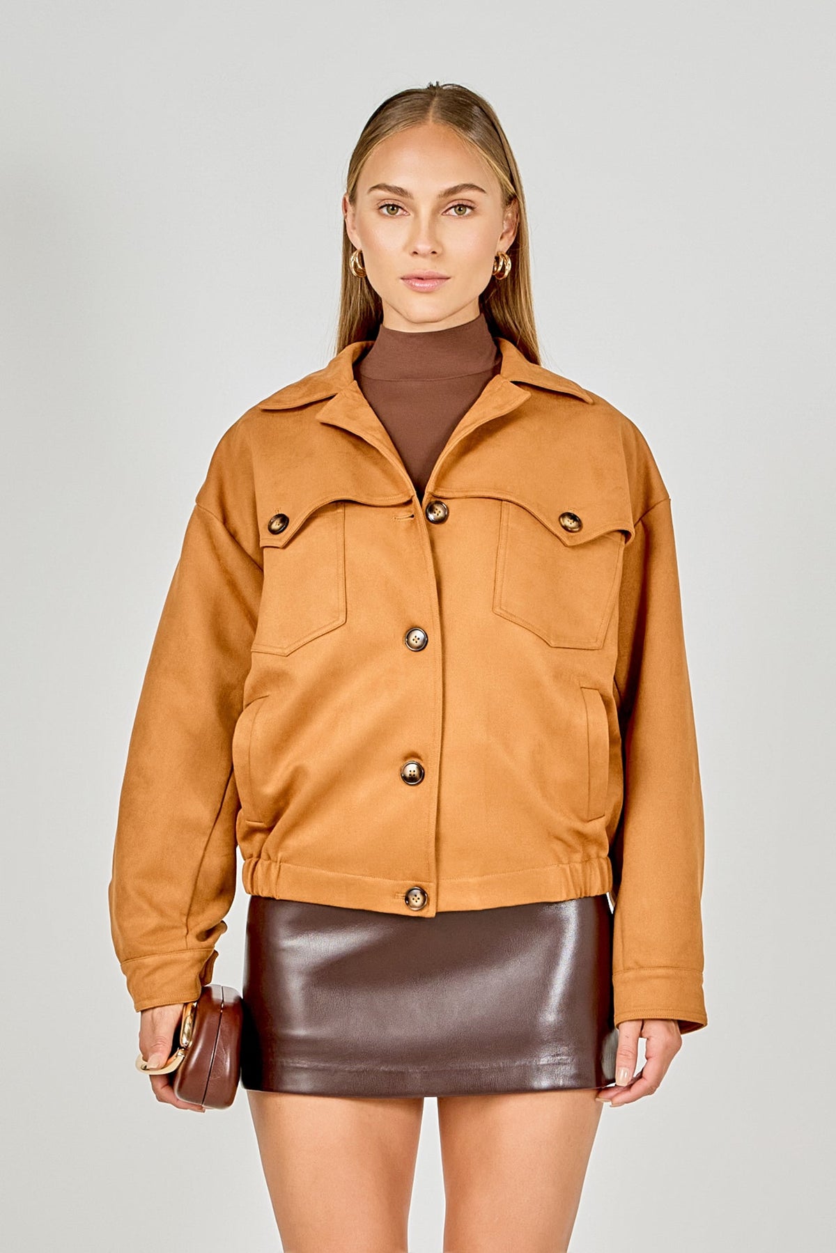 Suede Oversized Jacket