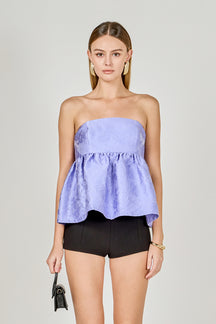 Jacquard Babydoll Tube Top