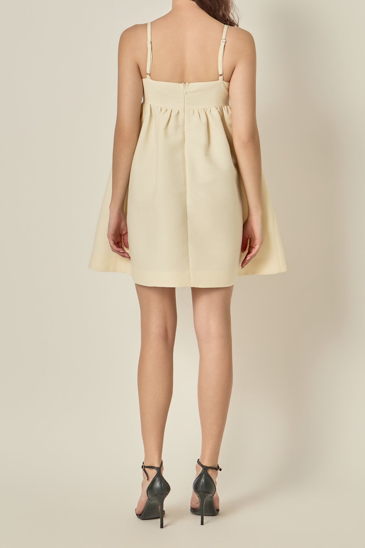 Bead Embellished Bow Mini Dress