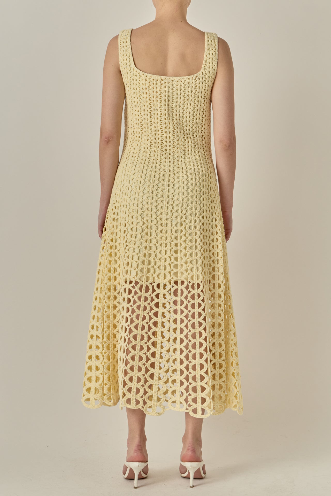 Crochet Sleeveless Midi Dress