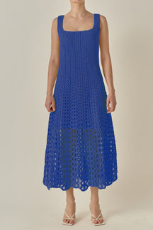 Crochet Sleeveless Midi Dress