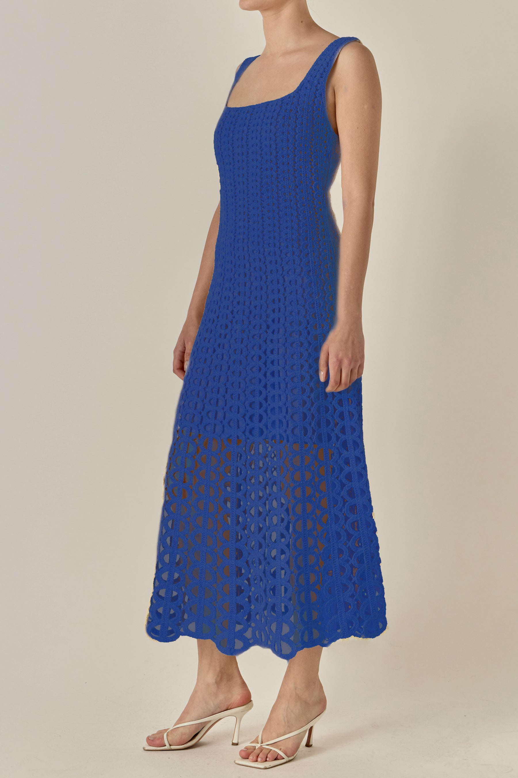 Crochet Sleeveless Midi Dress