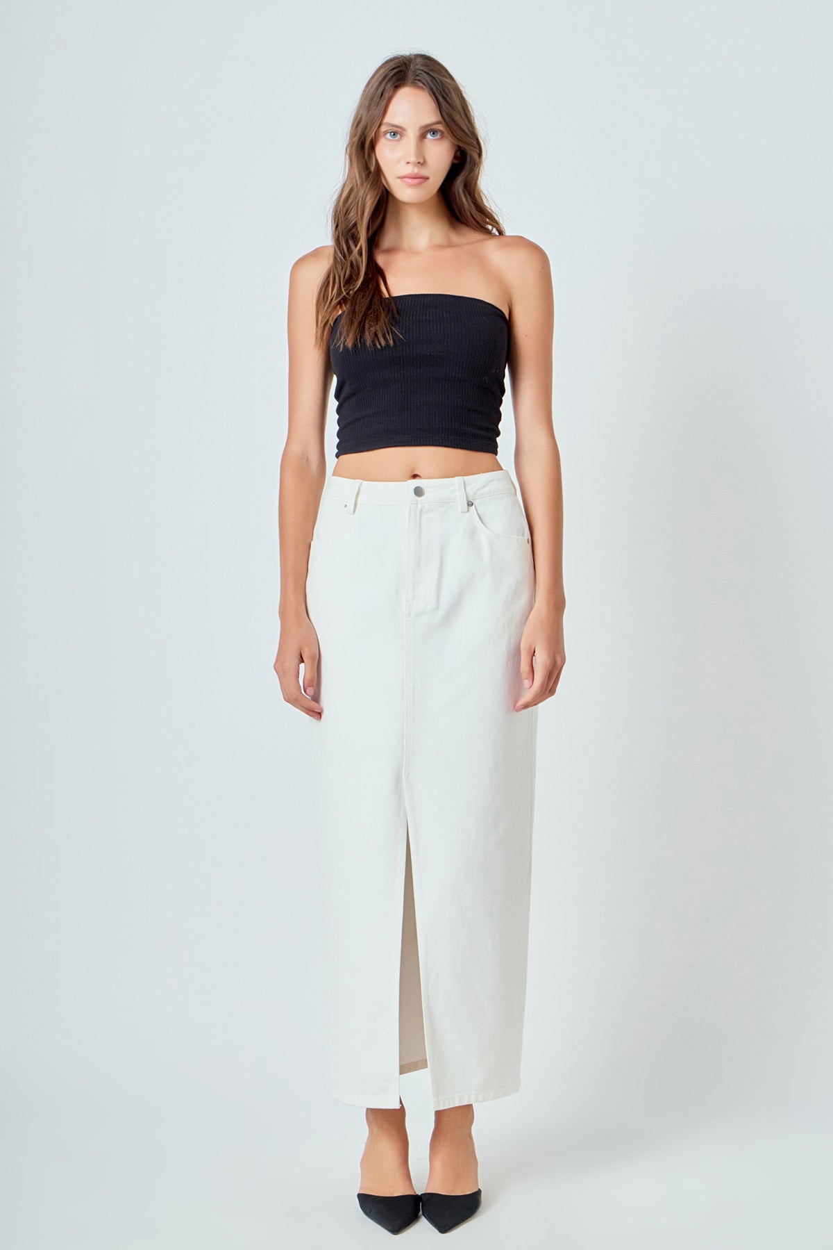 Denim Maxi Skirt