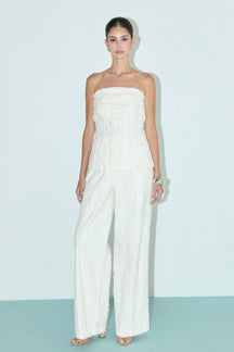 Embroidered Strapless Tube Top