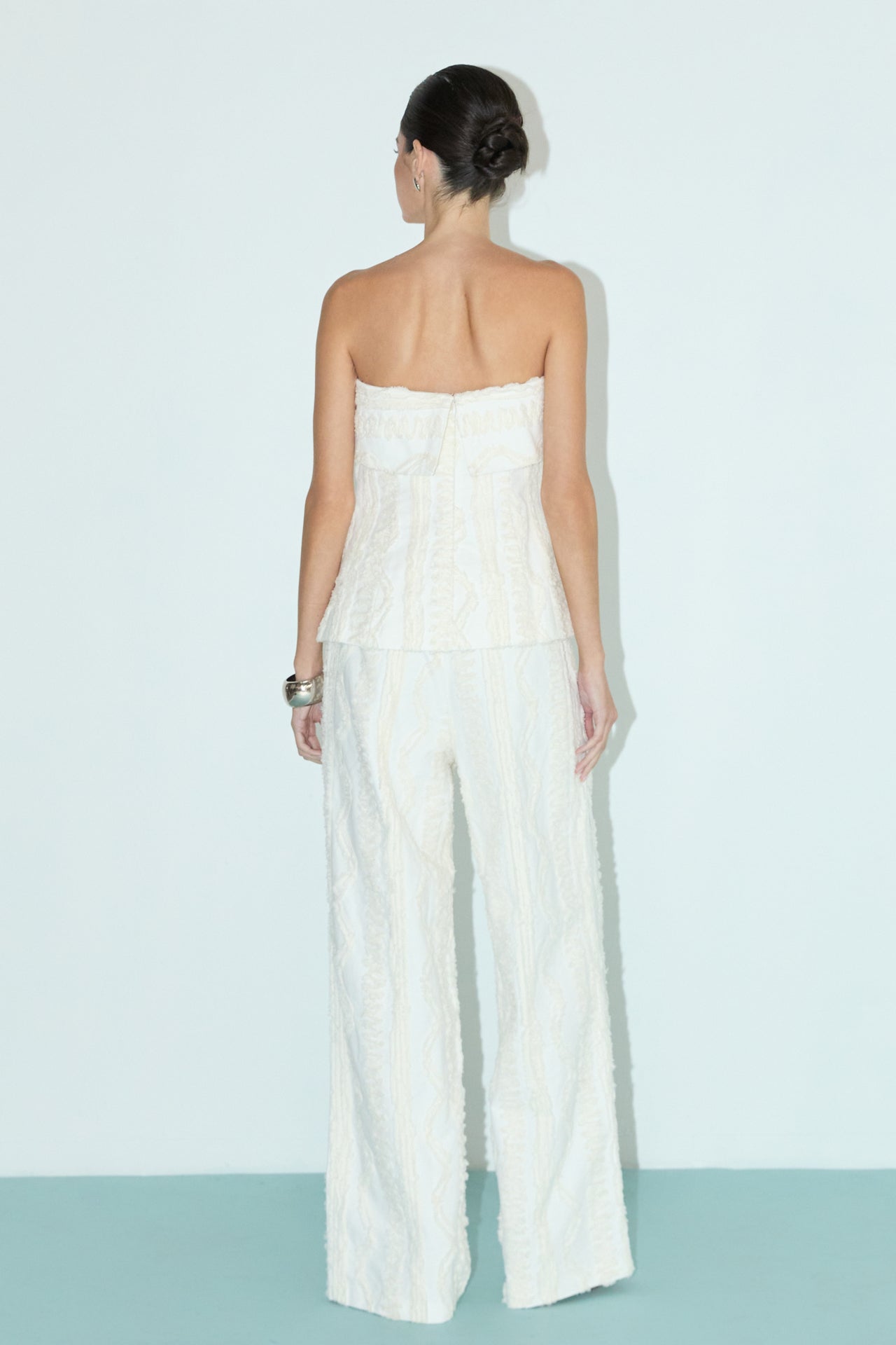Embroidered Strapless Tube Top