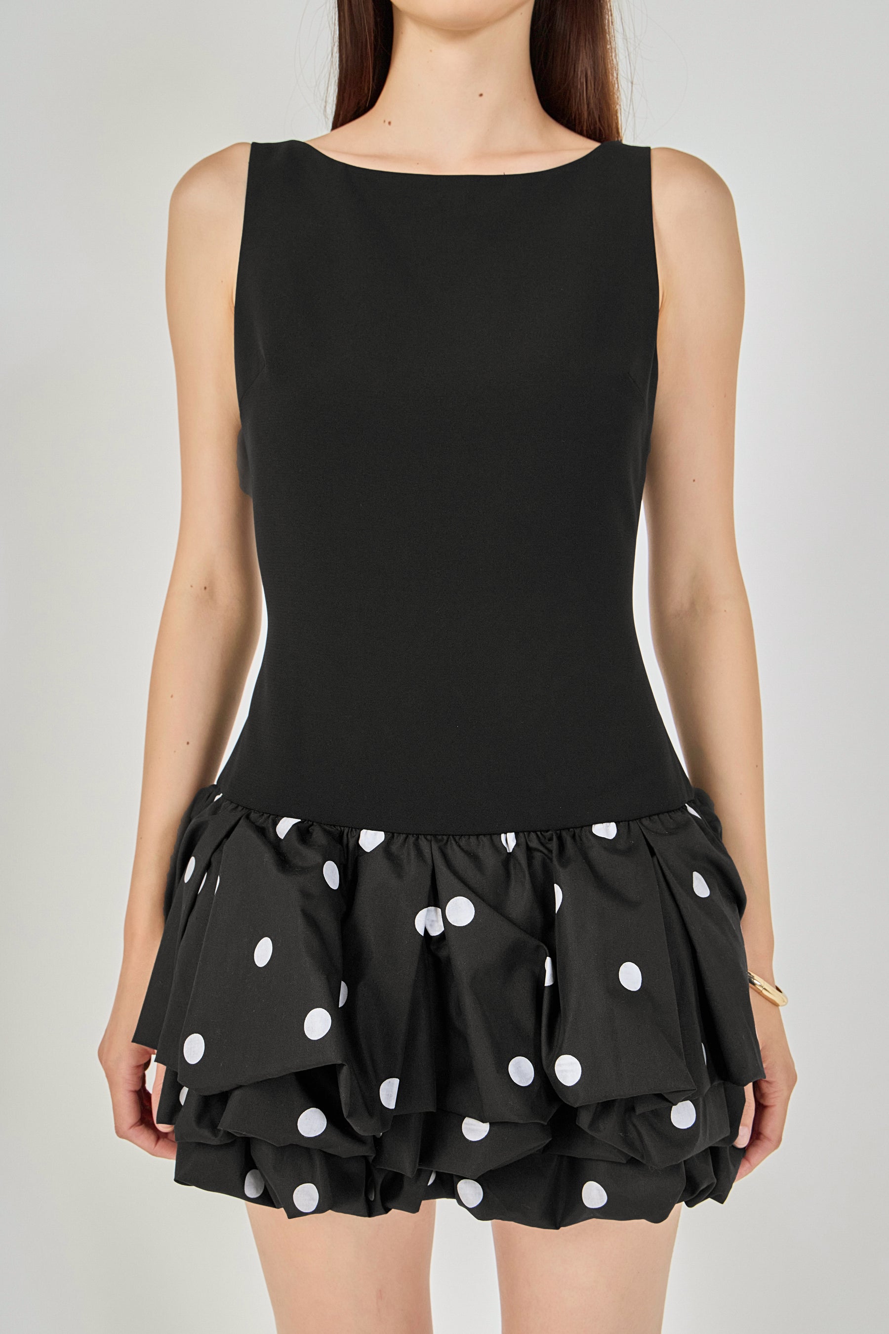 Polka Dot Bubble Mini Dress