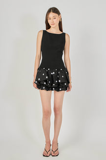Polka Dot Bubble Mini Dress