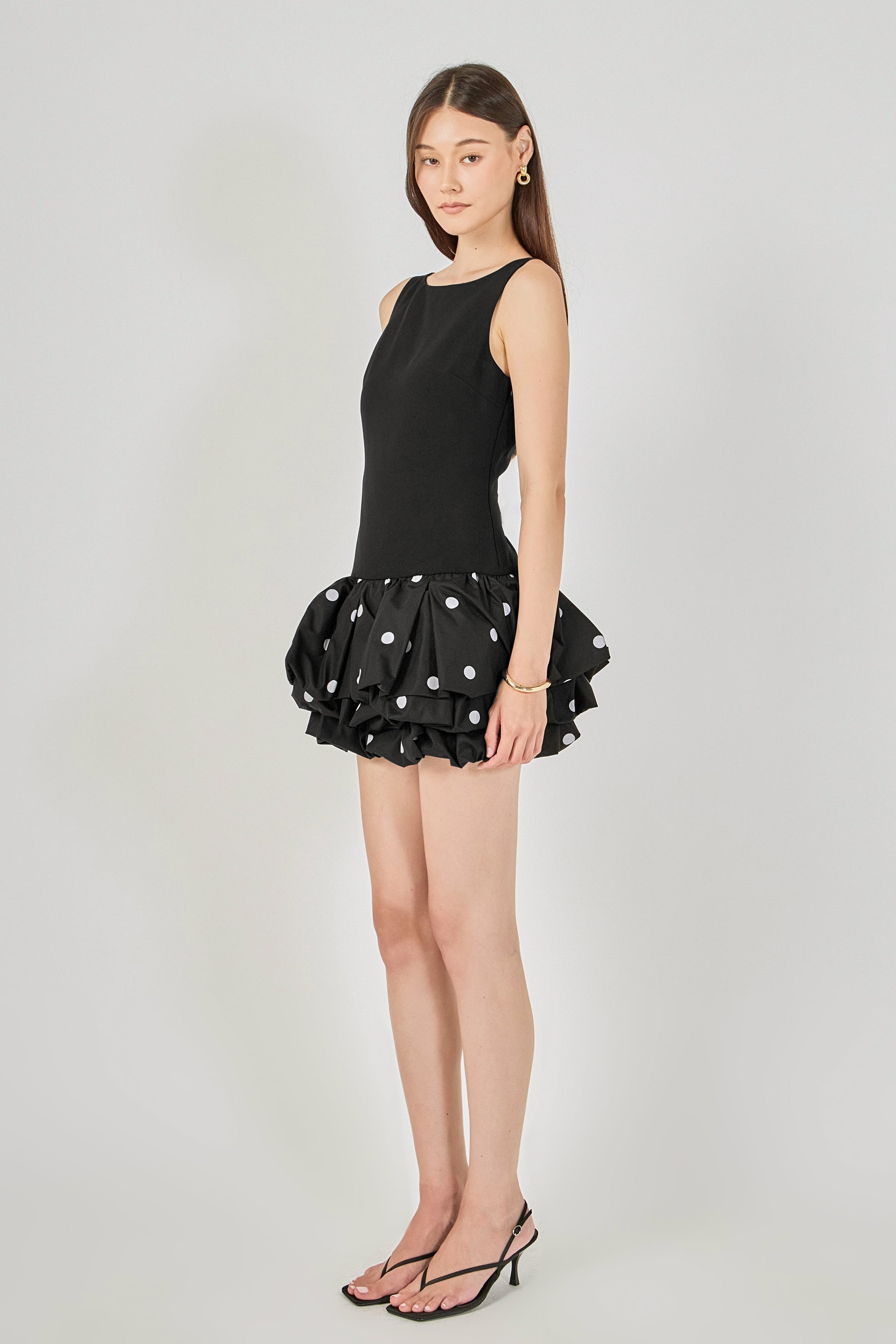 Polka Dot Bubble Mini Dress