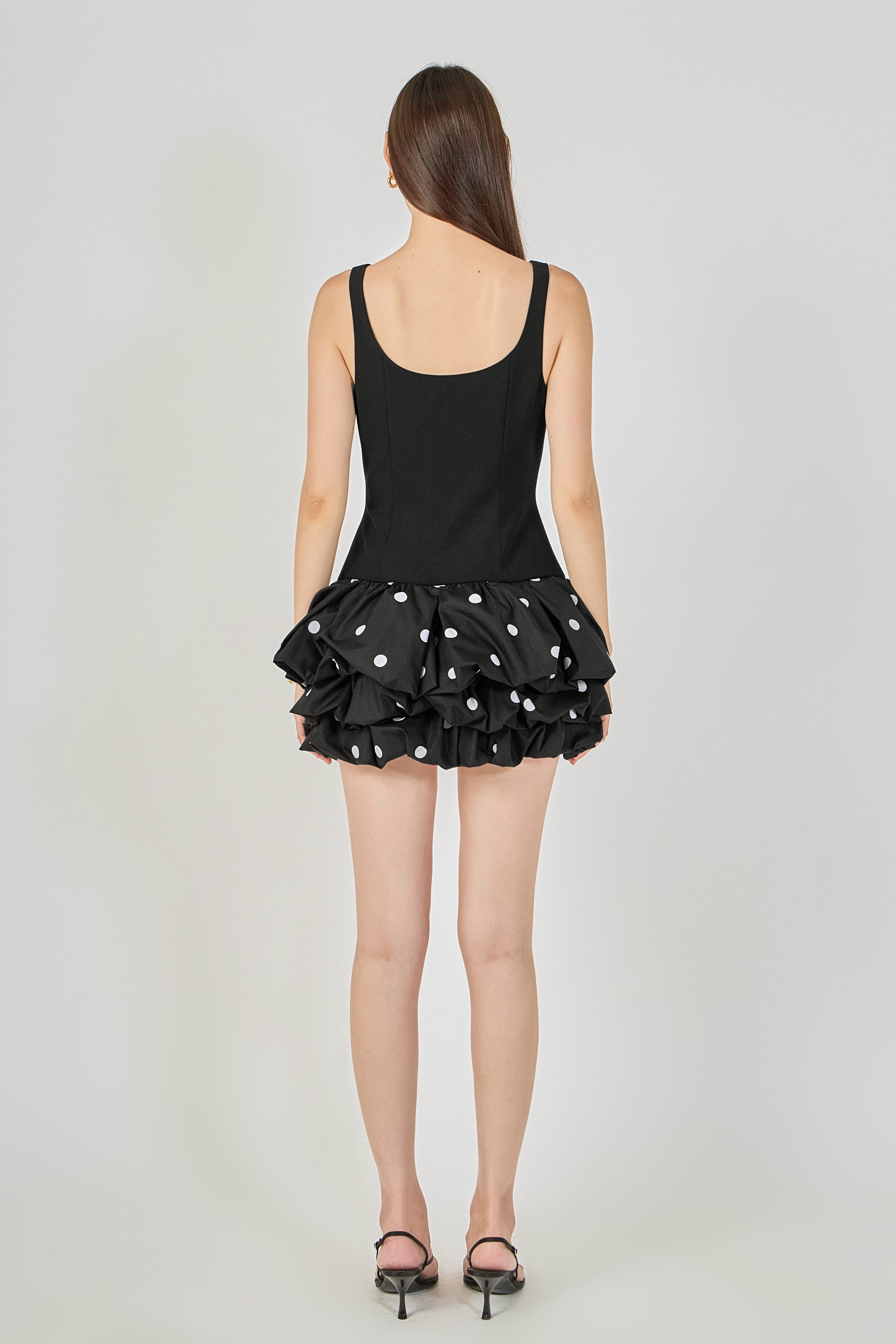 Polka Dot Bubble Mini Dress