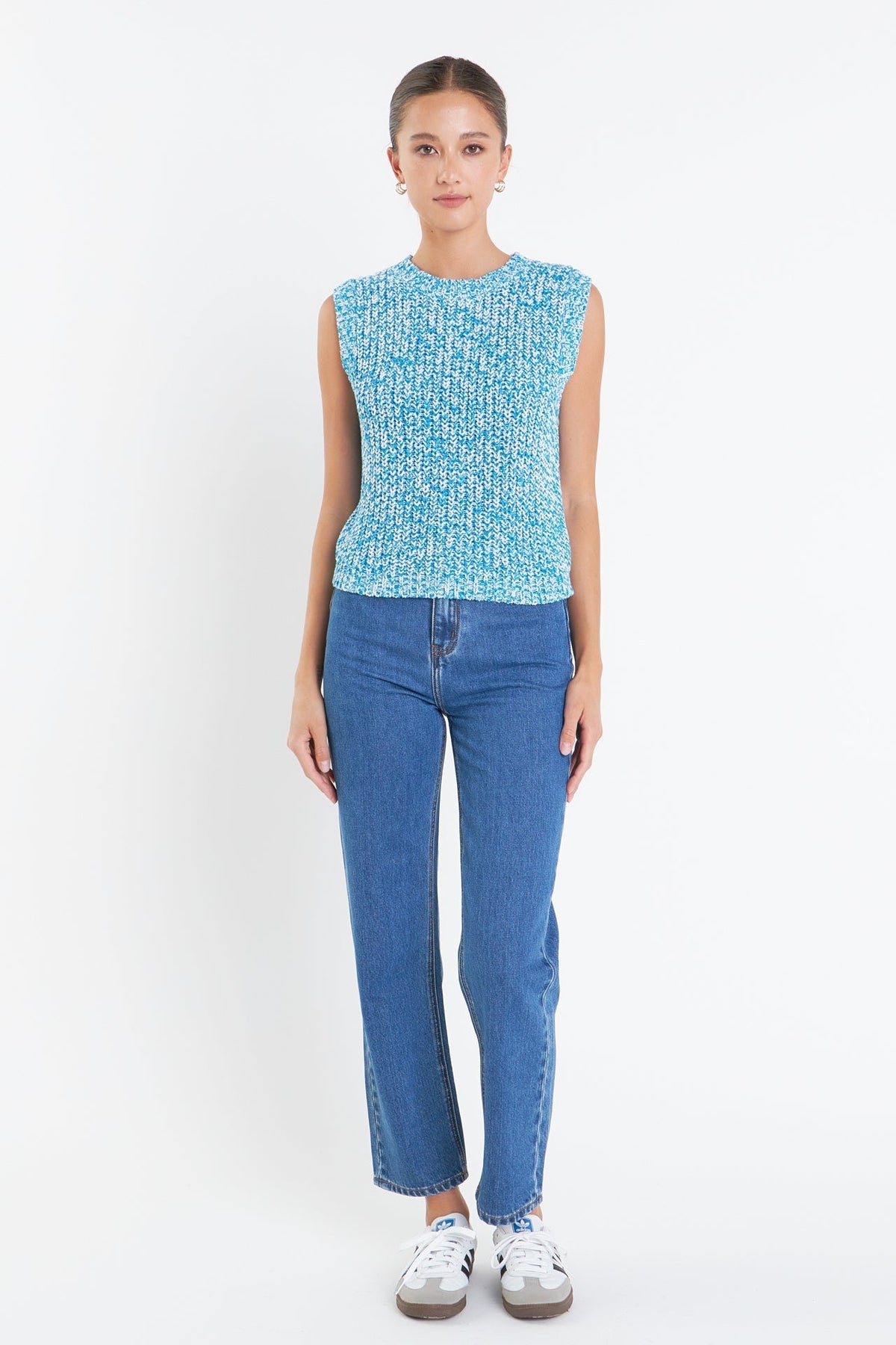 ENGLISH FACTORY - Sleeveless Ribbed Knit Sweater - SWEATERS & KNITS available at Objectrare