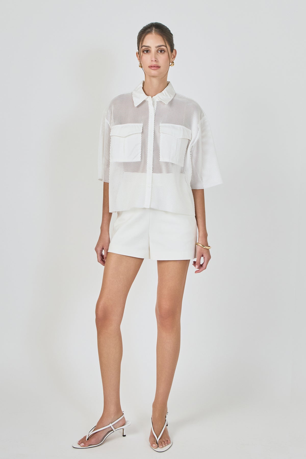 Mesh Net Top with Pockets