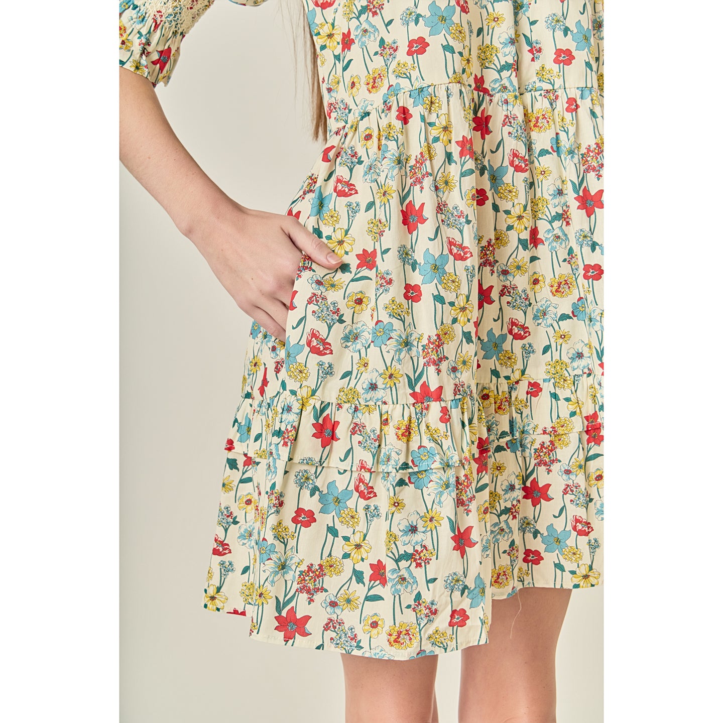Smocked Puff Sleeves Mini Dress