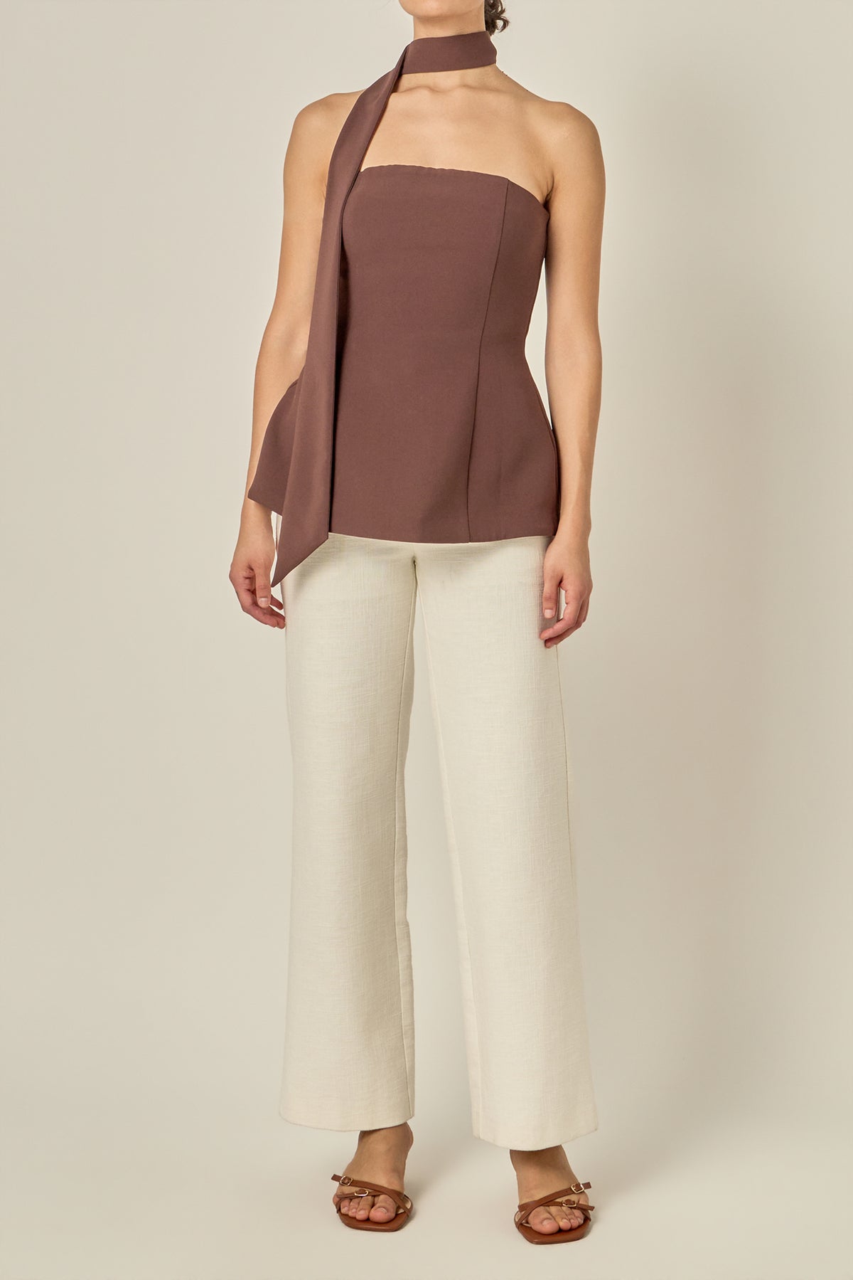 Kaitlyn A-Line Choker Tie Top