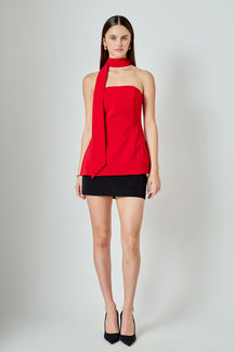 A-Line Choker Tie Top