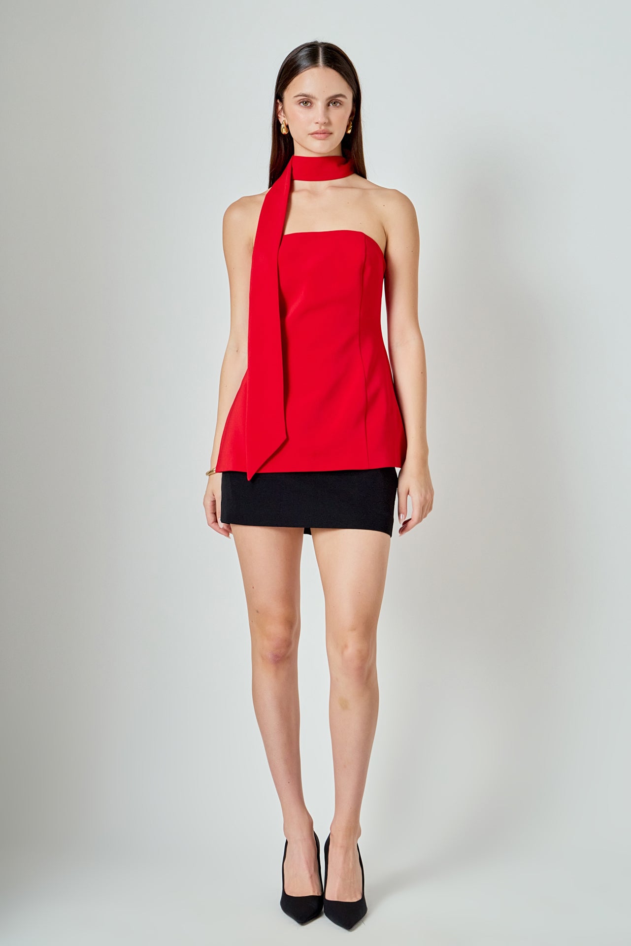 ENDLESS ROSE - A-Line Choker Tie Top - TOPS available at Objectrare