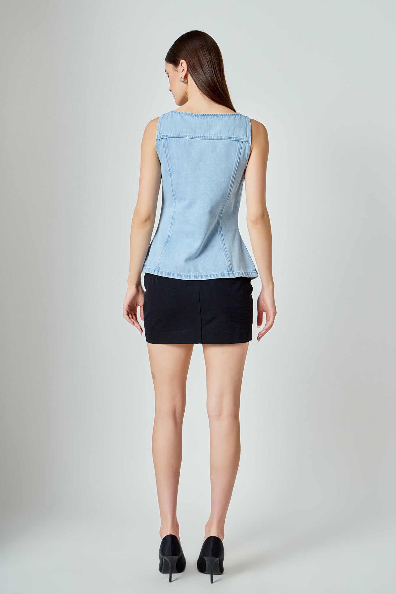 Denim Fitted Vest
