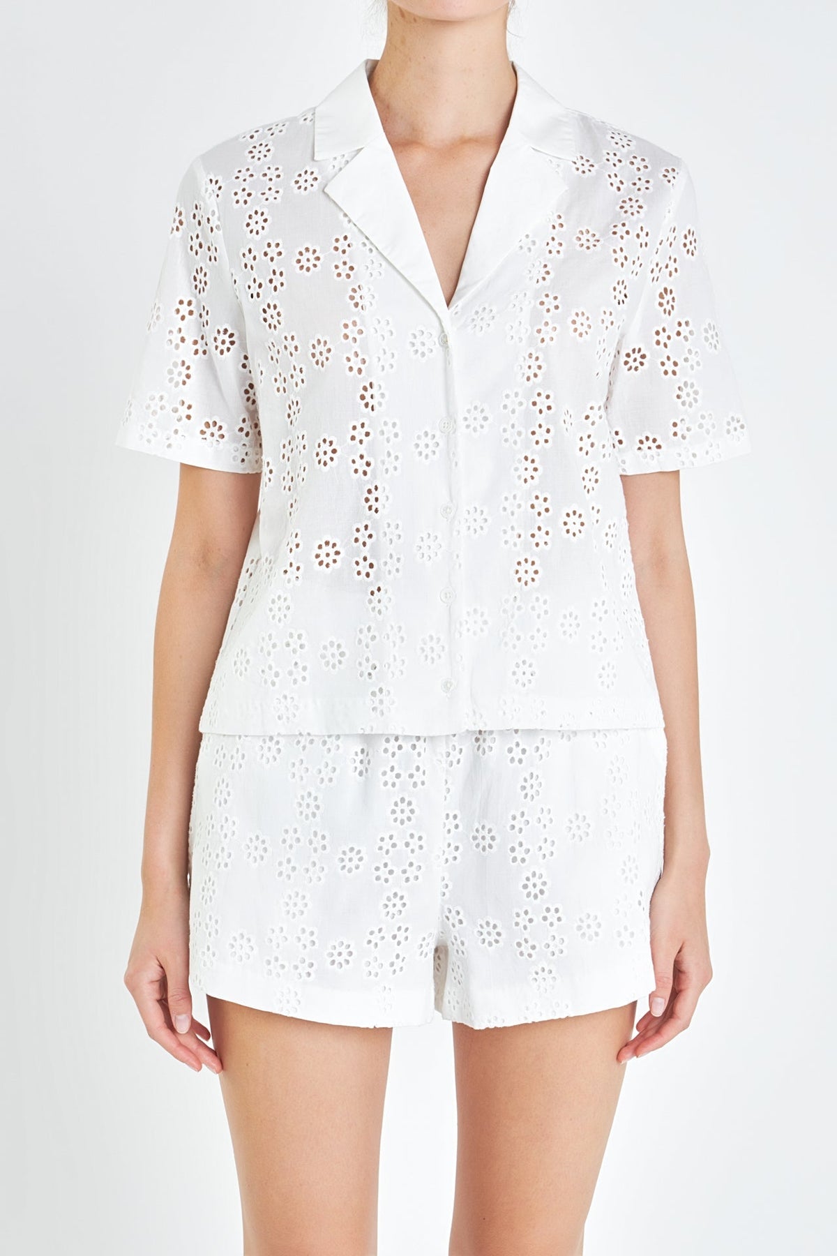 ENGLISH FACTORY - Embroidered Cotton Camp Shirt - TOPS available at Objectrare