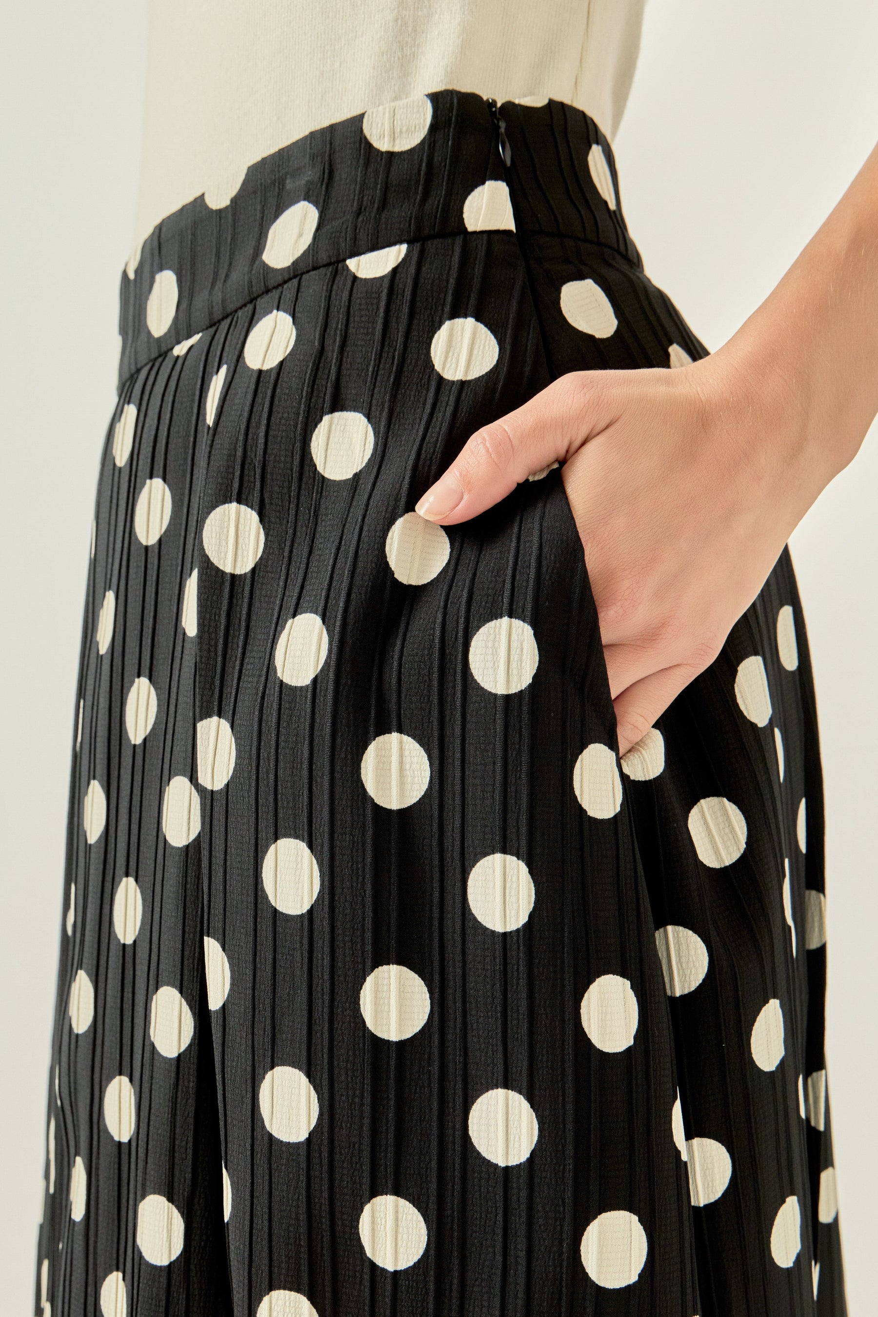 Polka Dot Midi Full Skirt