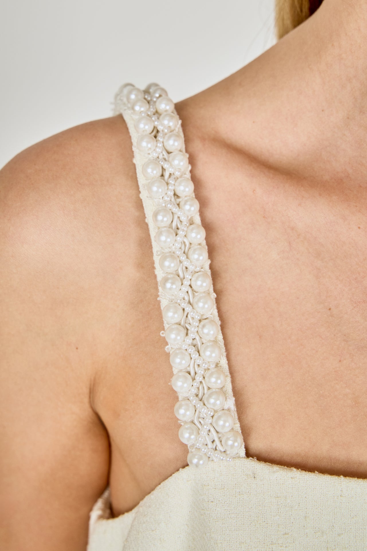 Pearl Trim Sleeveless Top