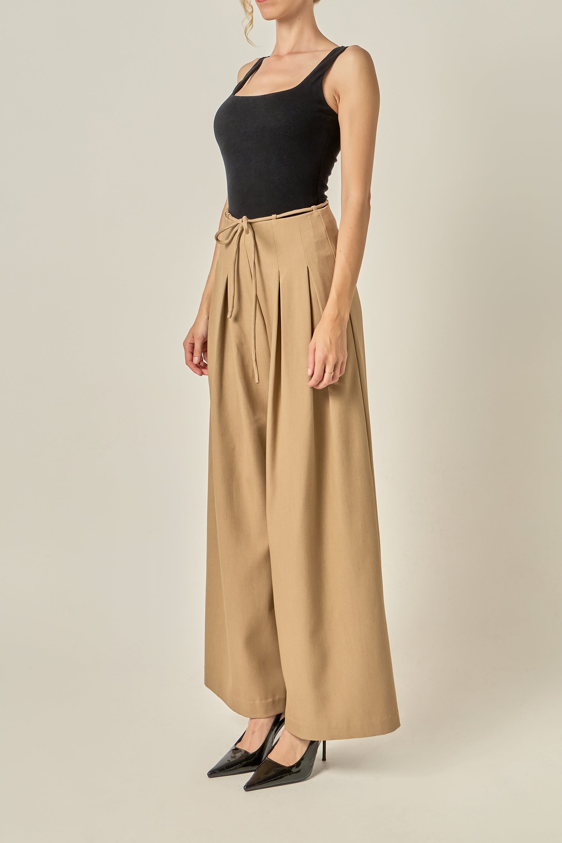 Waist Tape with High Waist Long Pant