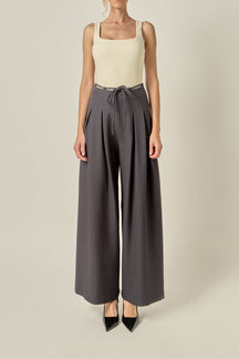 Waist Tape with High Waist Long Pant