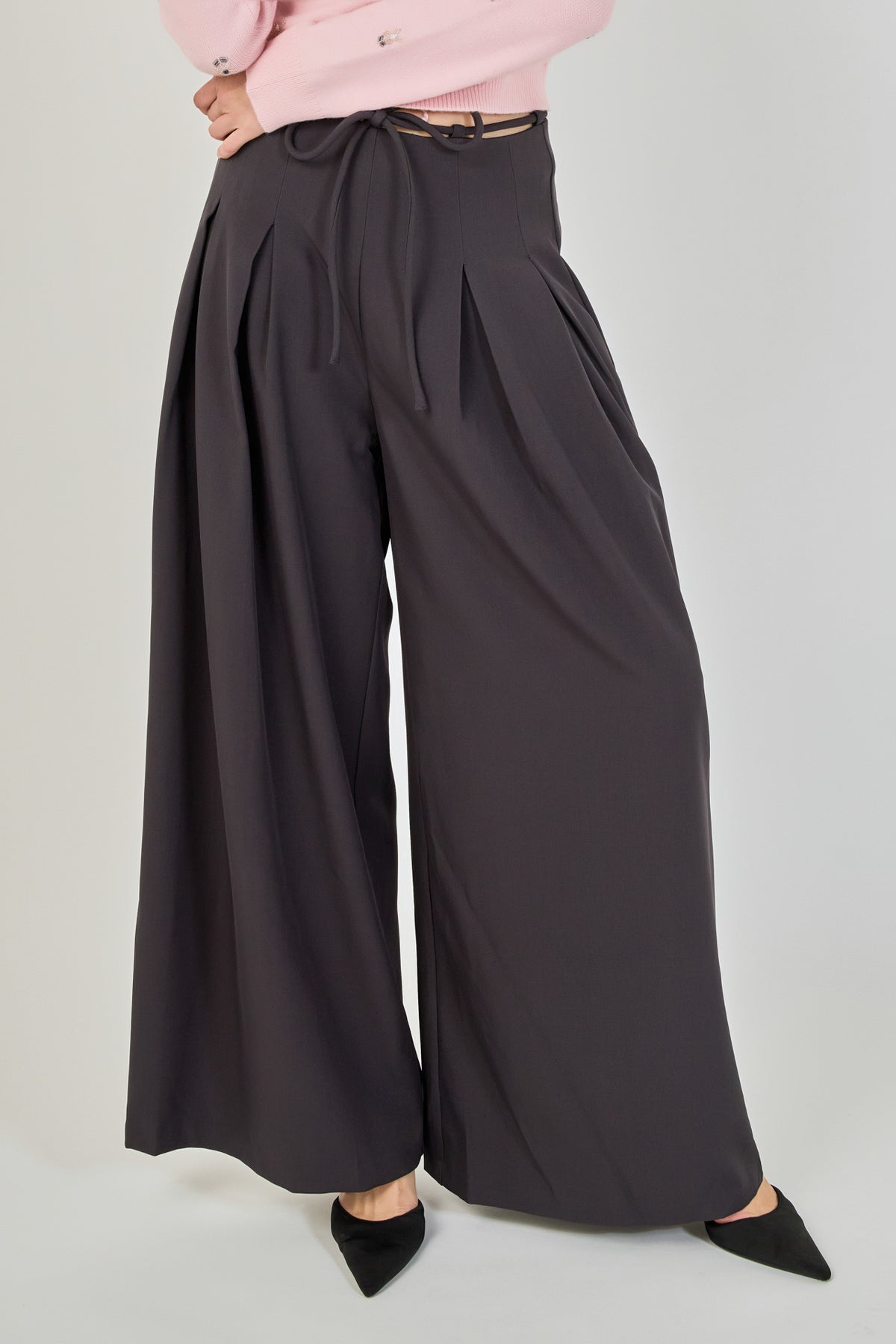 Waist Tape with High Waist Long Pant