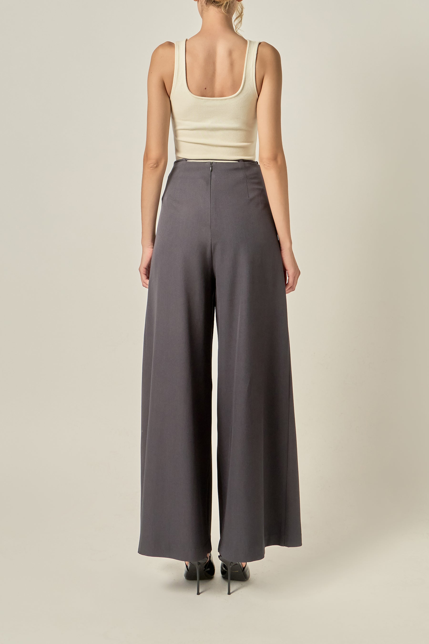 Waist Tape with High Waist Long Pant