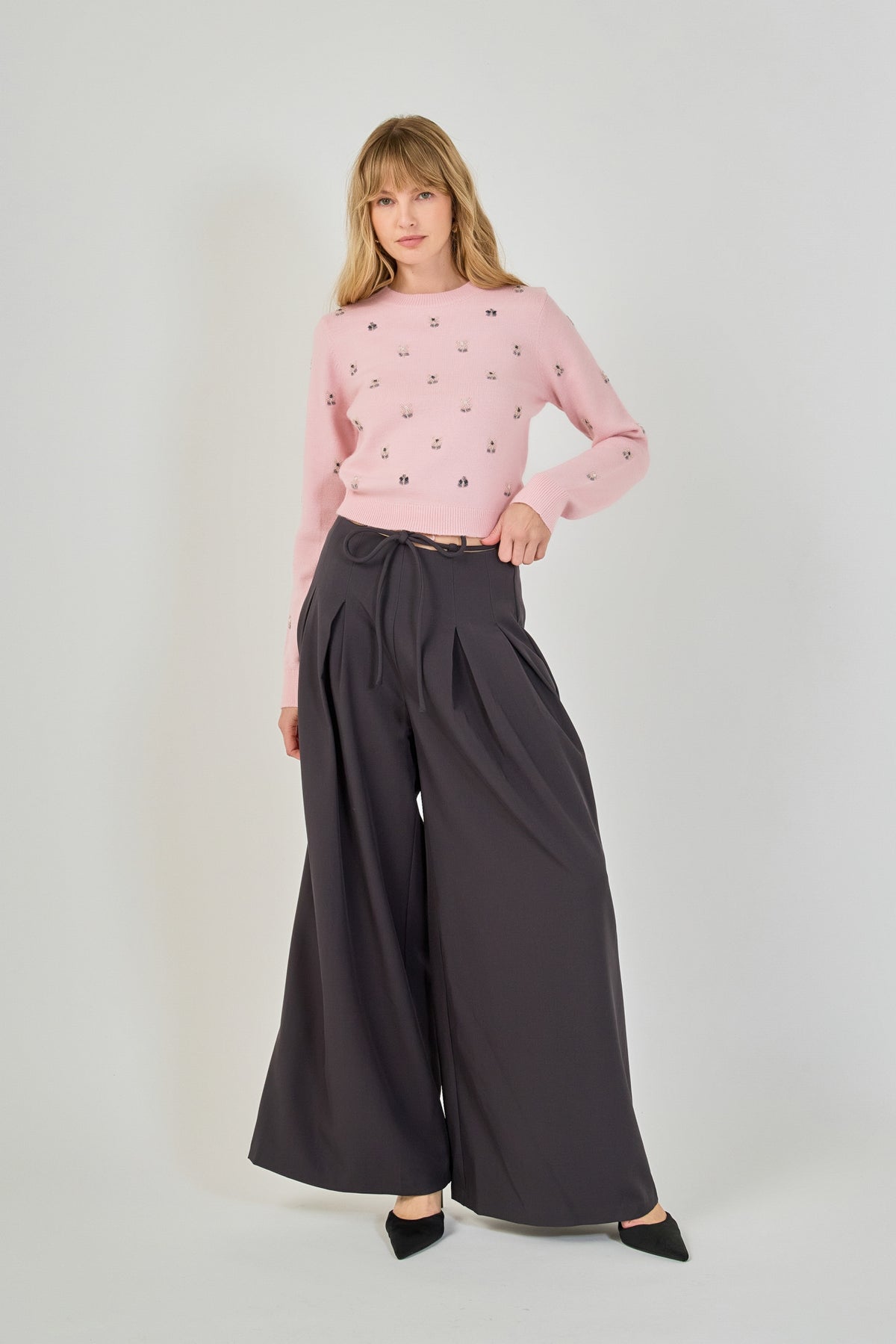 Waist Tape with High Waist Long Pant