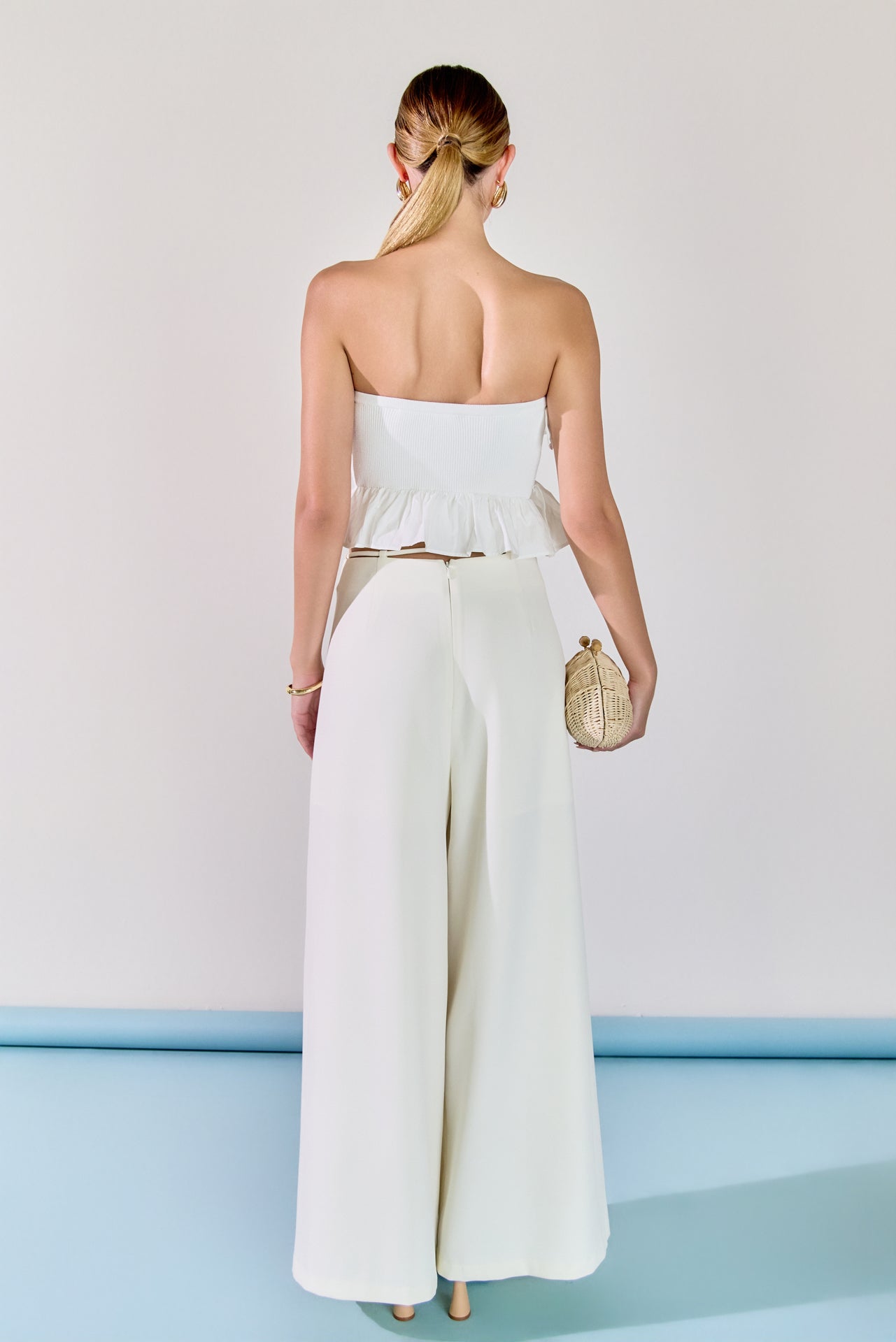 Waist Tape with High Waist Long Pant