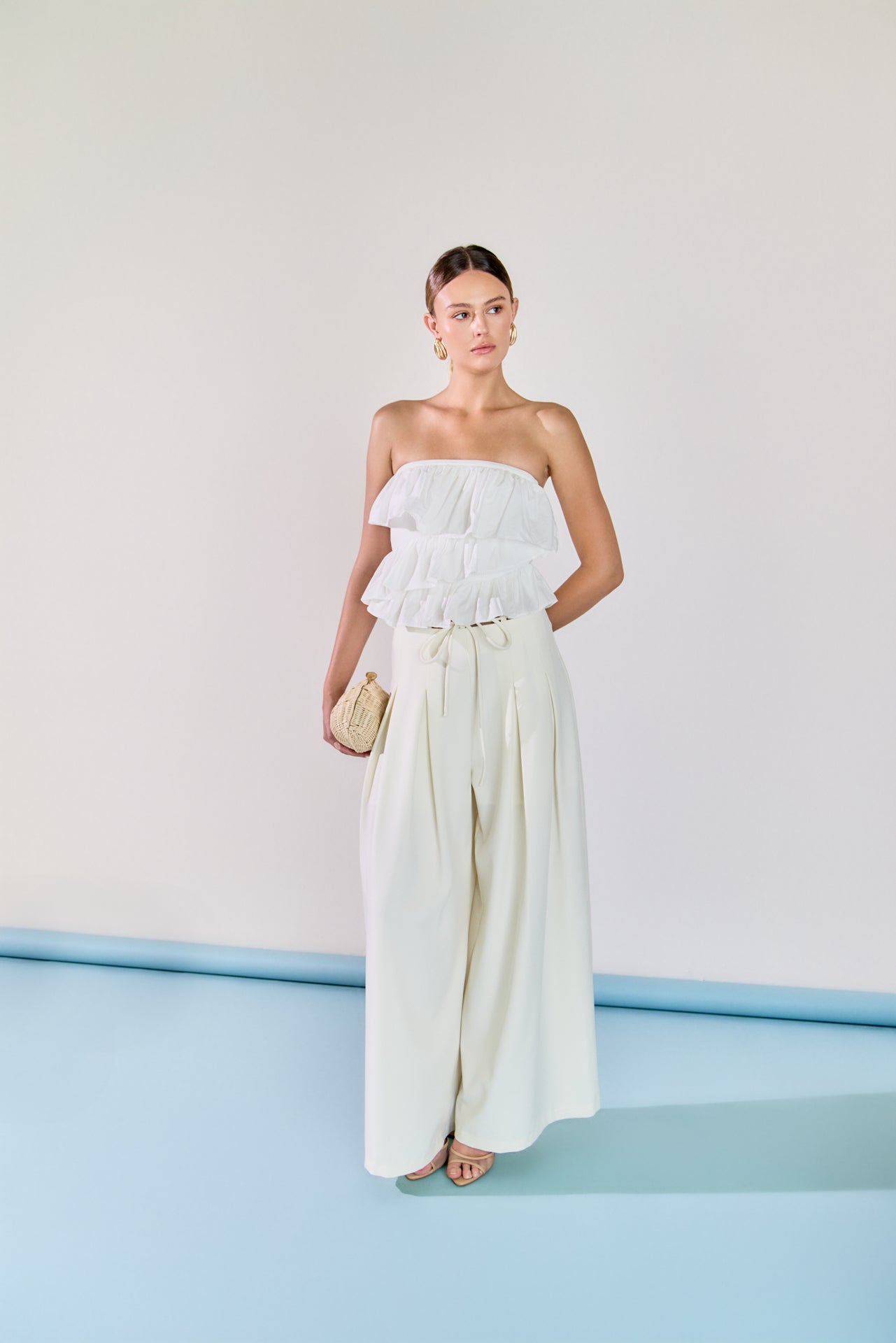Waist Tape with High Waist Long Pant