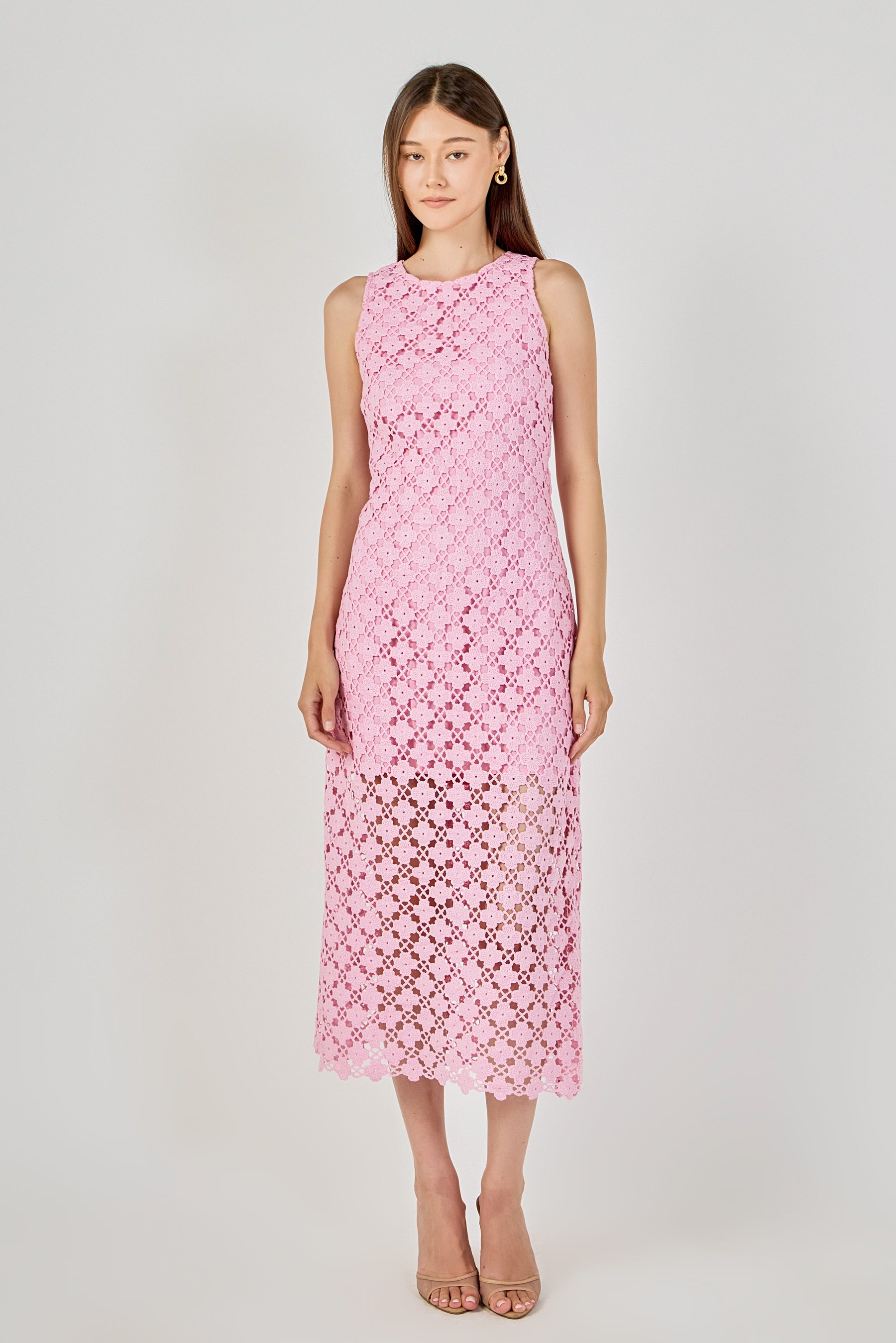 Textured Sleeveless Maxi Dress