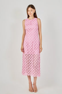 Textured Sleeveless Maxi Dress