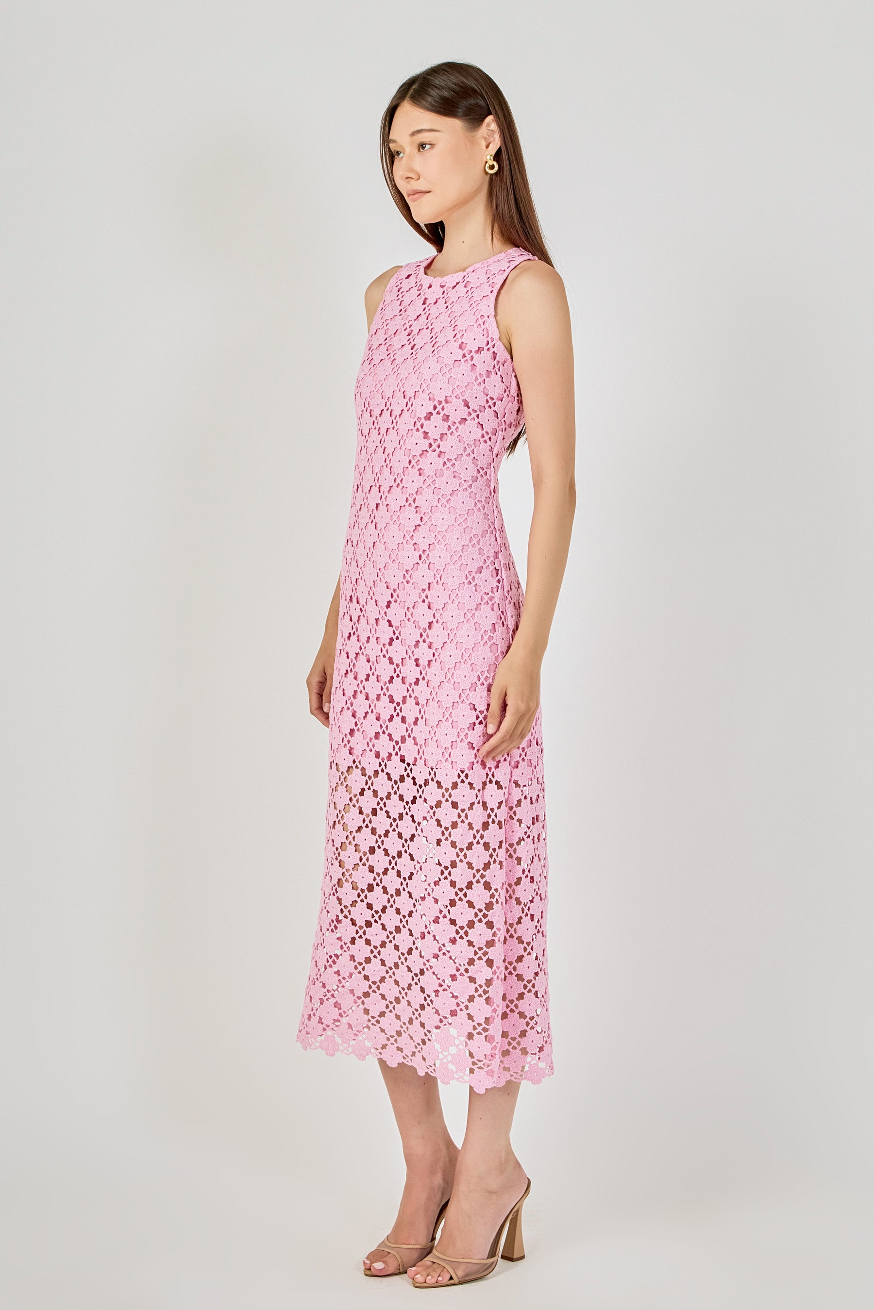Textured Sleeveless Maxi Dress